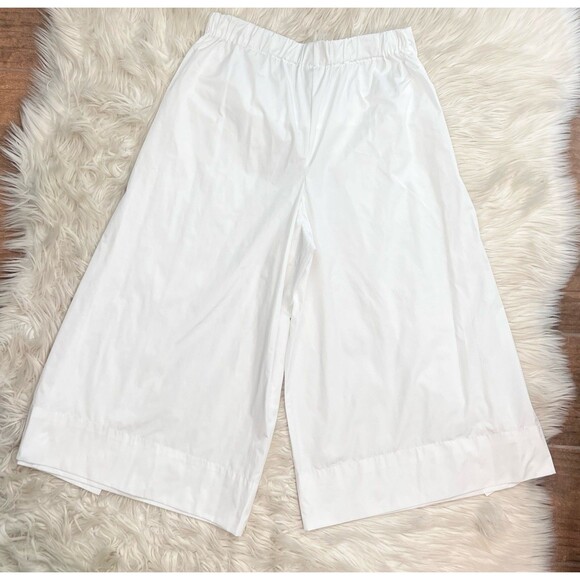 Planet by Lauren G White Apron Gaucho Pants Size 2 Lagenlook Oversized SZ 8 - 10 - Picture 11 of 14